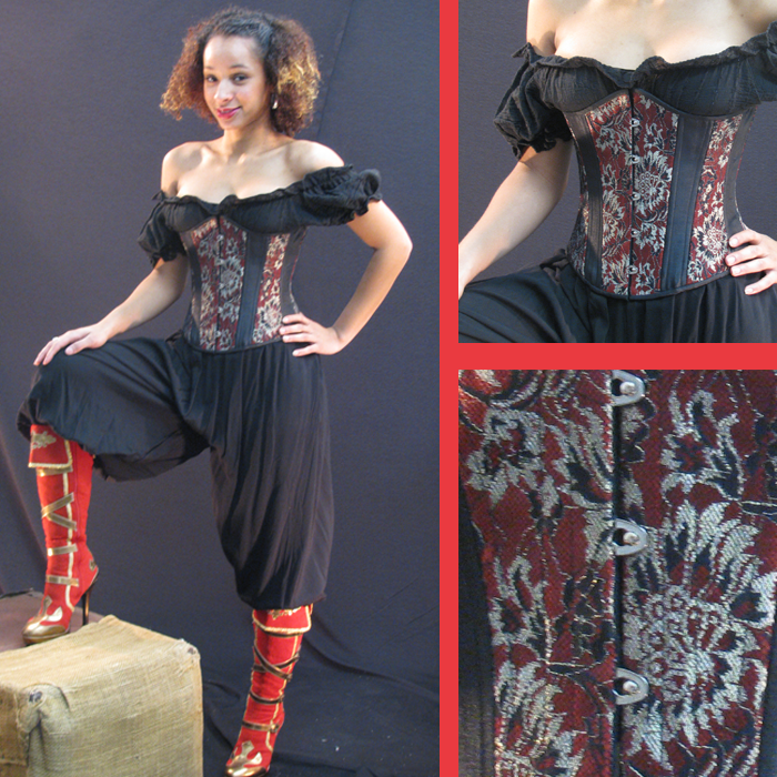 metalic_red_lace_underbust_corset