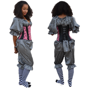 Pink Skulls Underbust Corset